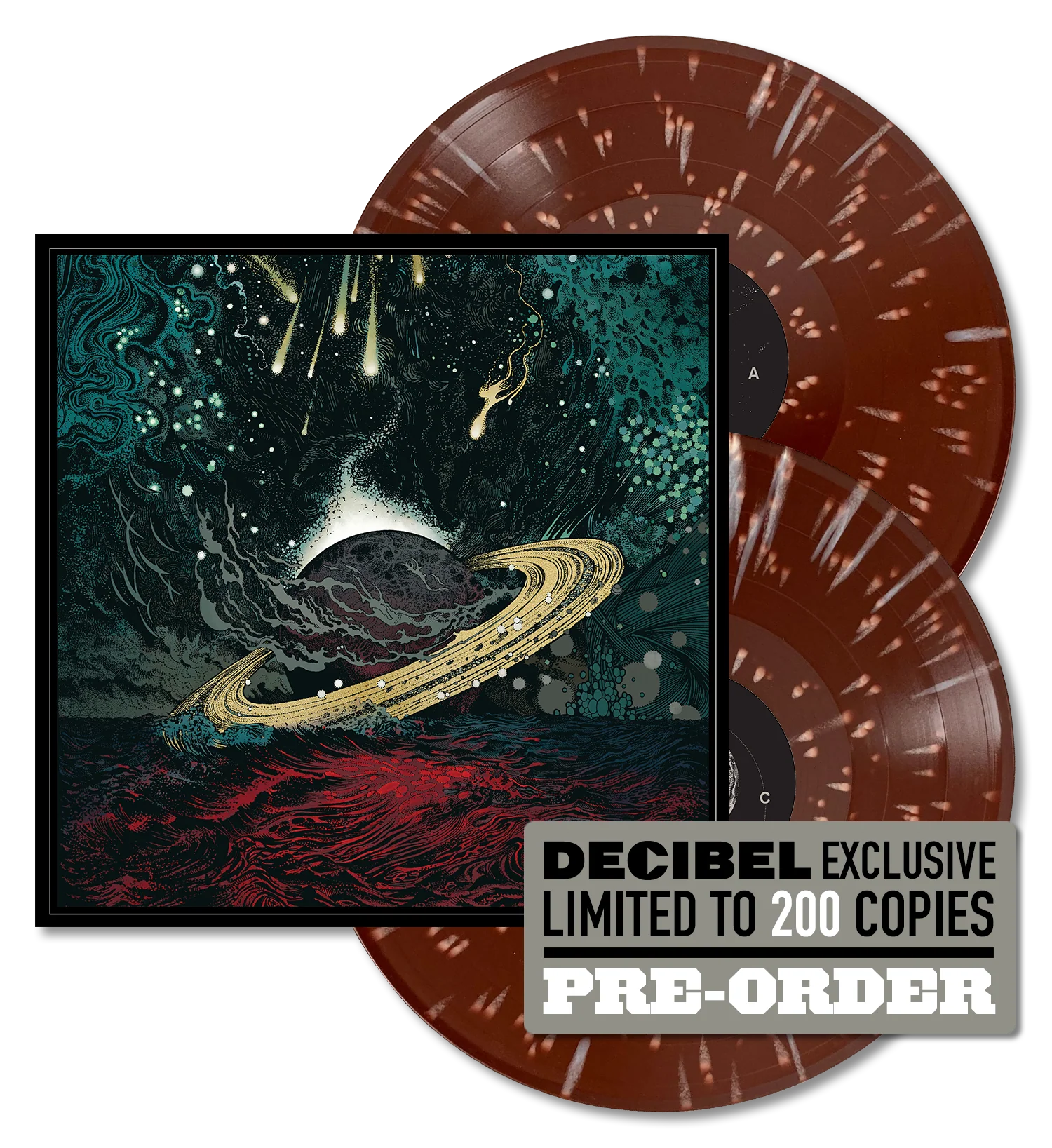 Cave In - Heavy Pendulum DECIBEL EXCLUSIVE BROWN WITH HEAVY BONE WHITE SPLATTER VINYL - Image 3