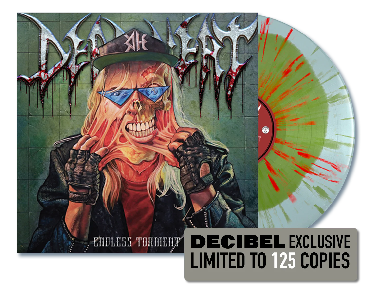 DEAD HEAT - ENDLESS TORMENT EP CLEAR GREEN INSIDE ULTRA CLEAR W/ CLEAR GREEN & SOLID RED SPATTER COLORED VINYL - Image 2