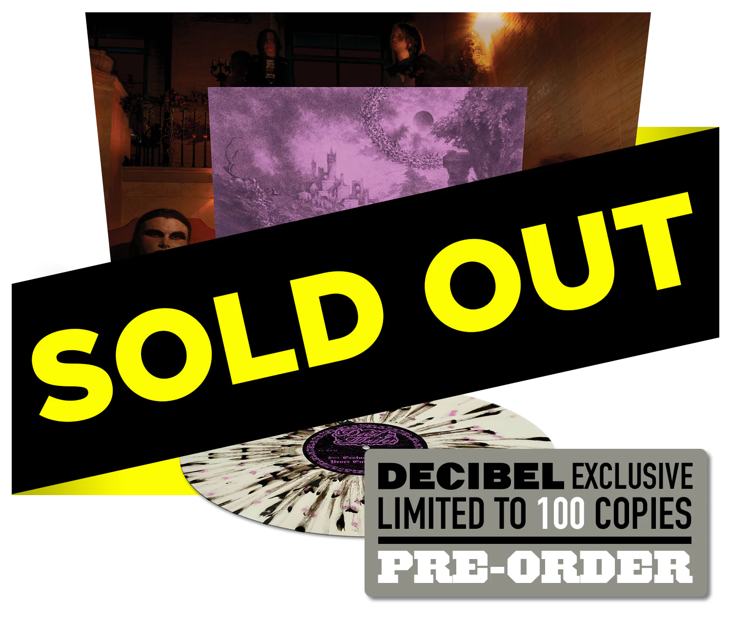 Devil Master - Ecstasies of Never Ending Night DECIBEL EXCLUSIVE MILKY CLEAR WITH VIOLET AND BLACK SPLATTER VINYL - Image 2