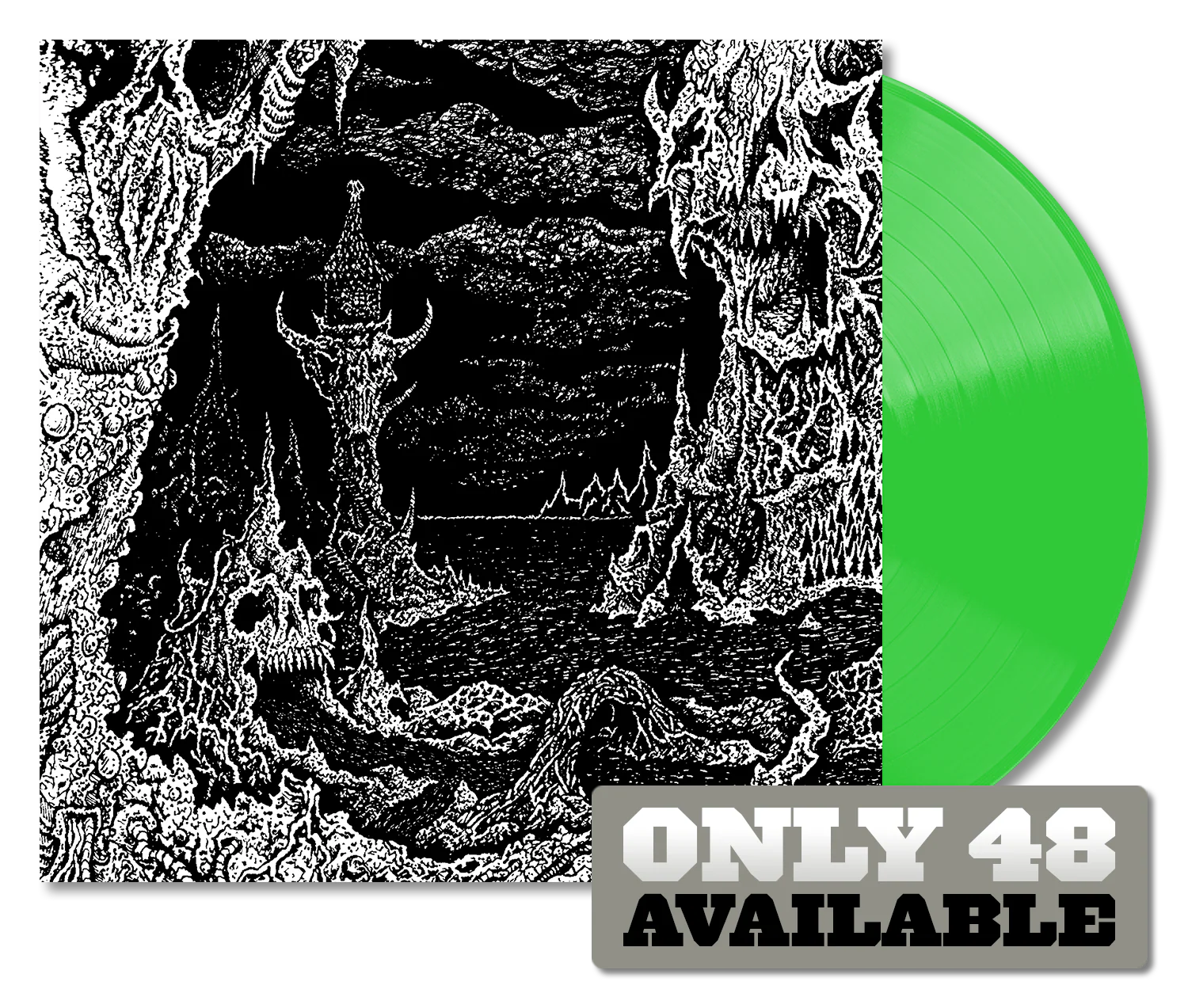 EXHUMED / GATECREEPER – SPLIT 10-INCH ON NEON GREEN COLORED VINYL - Image 2