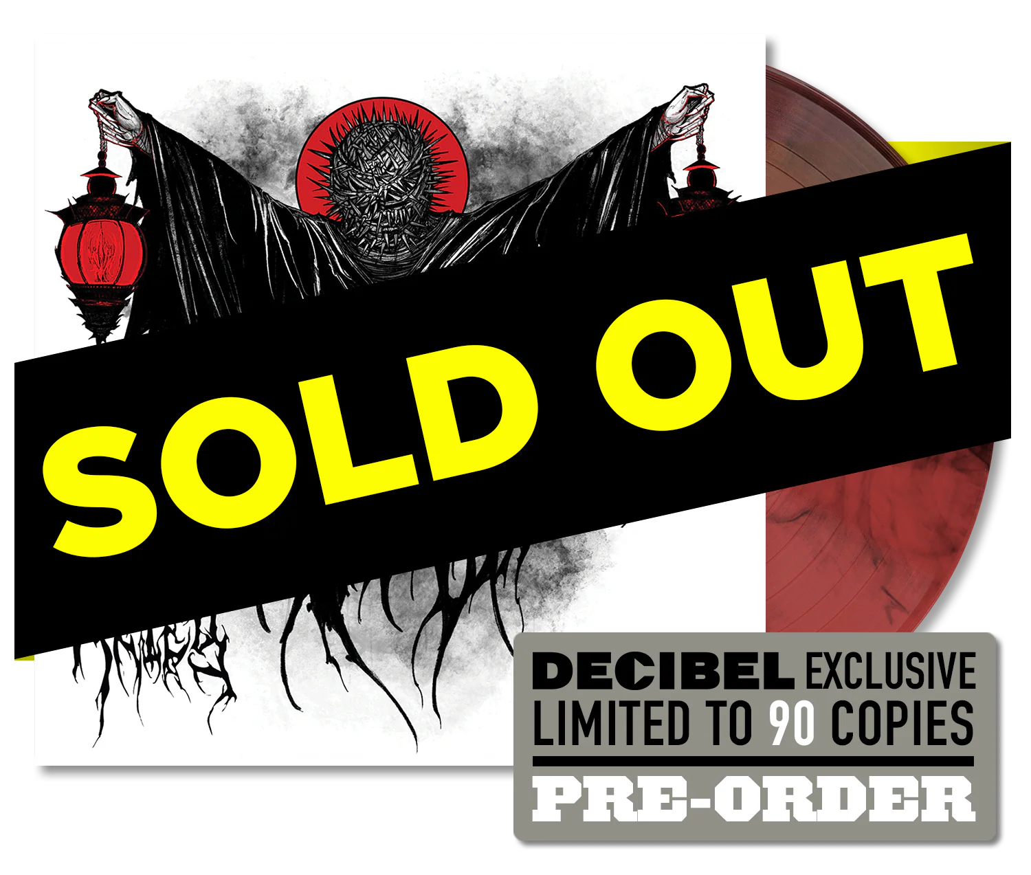 KRIEG - RUINER DECIBEL EXCLUSIVE RED WITH BLACK MARBLE SMOKE VINYL