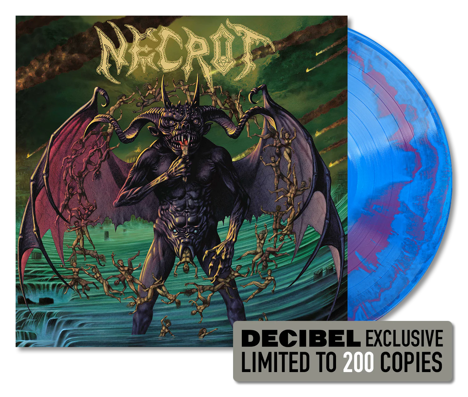NECROT - LIFELESS BIRTH (DECIBEL EXCLUSIVE BLUE PURPLE MERGE VINYL) PREORDER - Image 2