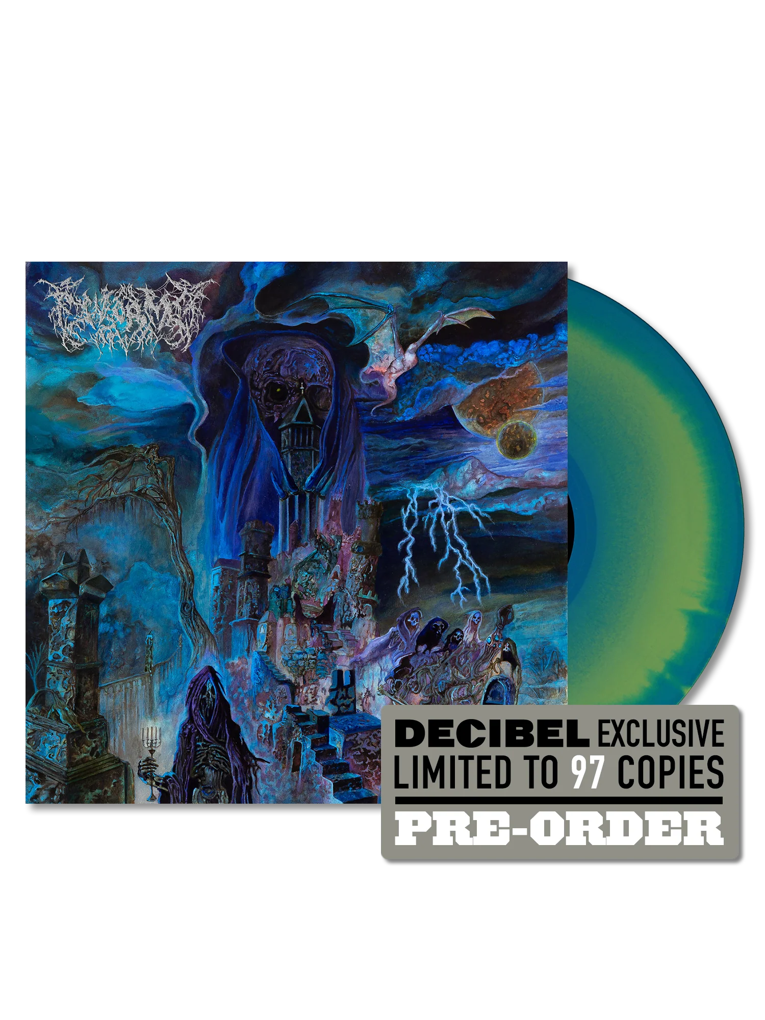 Worm - Bluenothing SWAMP GREEN AND BLUE OOZE COLORED VINYL - Image 2